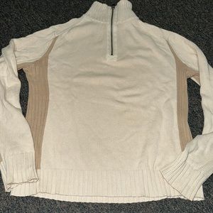 GUESS JEANS RIBBED KNIT QUARTER ZIP